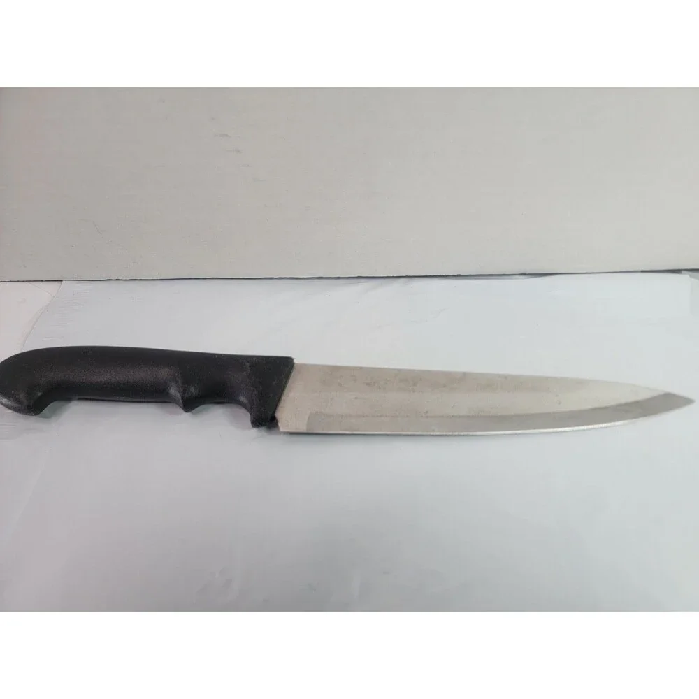The Reinhart Collection Japan Stainless Steel Serrated Chef Knife Black Handle